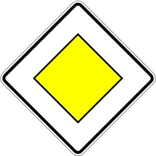 LEMAX® Verkehrszeichen - Vorfahrtstraße, Zeichen 306 Alu 2 mm, RA1 weiß 420x420mm