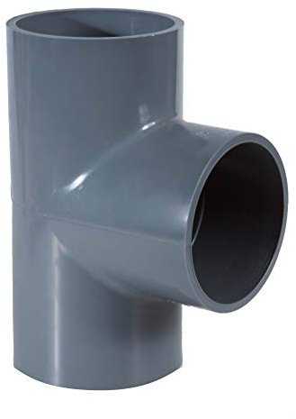 EXCOLO PVC Rohre und Fitting Ø 40 mm Fitting Winkel Kniestück Adapter Muffen T-Stück Kappen (1 x T-Stück 40mm)