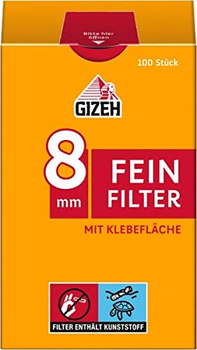 Gizeh Filter 8mm Zigarettenfilter Feinfilter Cigarette 50x 100
