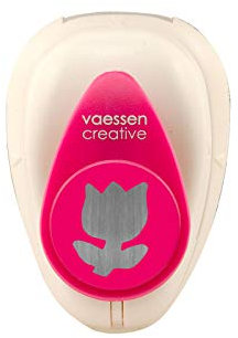 Vaessen Creative Perforatrice de Papier, Taille S, Tulipe, Pour Projets DIY, Scrapbooking, Création de Cartes et Plus, 6,5 x 4,5 x 4,4 cm, Pourpre