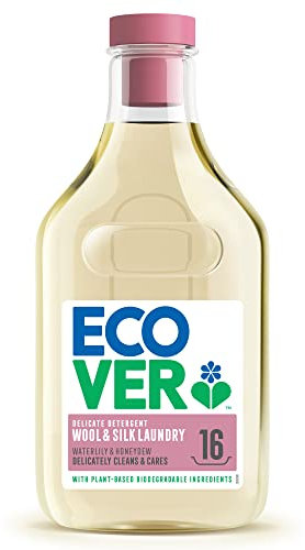 Ecover Delicate Laundry Detergent, Laundry Washing Liquid, For Wool & Silk, Waterlily & Honeydew, 16 Washes, 750ml