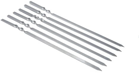 Weber Ensemble de brochettes Mangal 57 cm Acier Inoxydable/Set 4 pièces pour brochettes, légumes ou Viande, Compatible avec barbecues 57 cm – Argent (8467)
