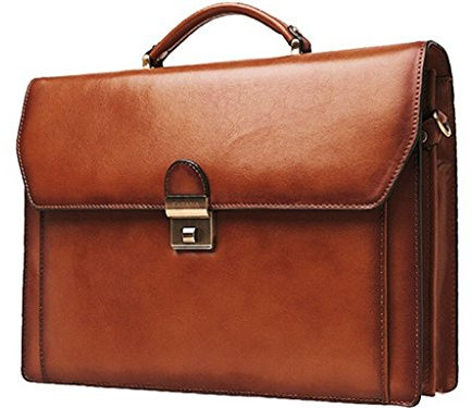Cartable Katana Refente De Cuir De Vachette 2 Soufflets K 63025