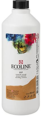 Ecoline Flüssige Aquarellfarbe Flasche 490 ml Gelber Ocker 227 (11722270)