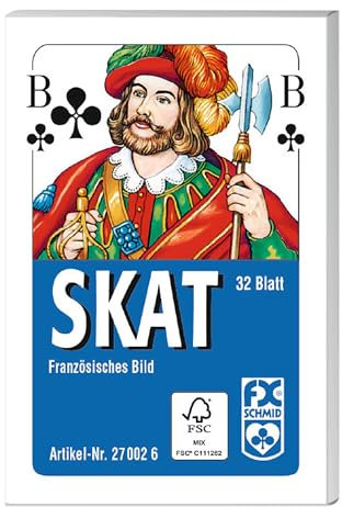 Ravensburger FX Schmid Skat Französisches Bild, Skatspiel, Traditionelle Spielkarten, Kartenspiel, Karten Spiel, Faltschachtel, 27002 6