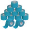 BB Sport 12 Rollen Kinesiologie Tape 5 cm x 5 m Viele Farben E-Book Anwendungsbroschüre Physio Tape Set Elastisch Wasserfest Muskelstraffende Bänder, Farbe:hellblau