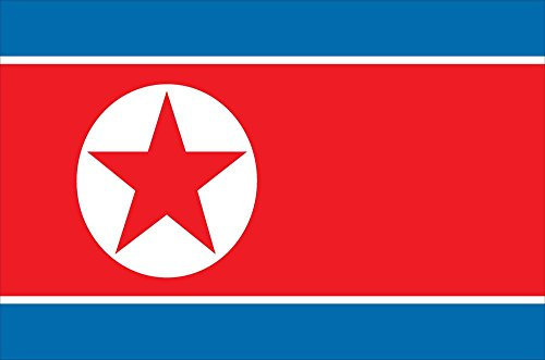 Bandiera Allied Outdoor Nylon Democratica Repubblica Popolare Corea del Nord Bandiera ONU, 4 by 6-'