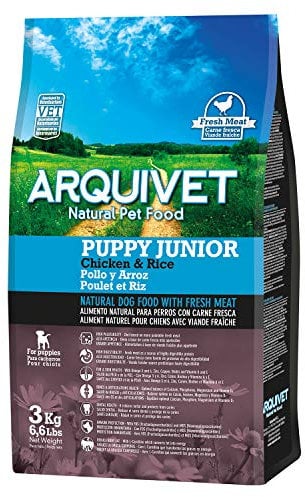 ARQUIVET Puppy Junior - Croquettes pour chiots - Poulet et riz 3 kg - aliments pour chiens - nourriture sèche pour chiens
