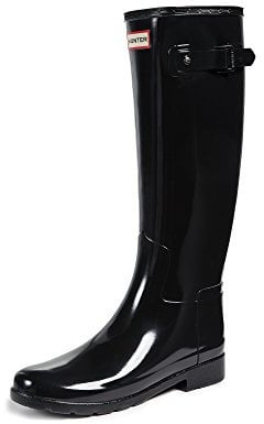 Hunter Refined, Stivali in Gomma Donna, Nero, 39 EU