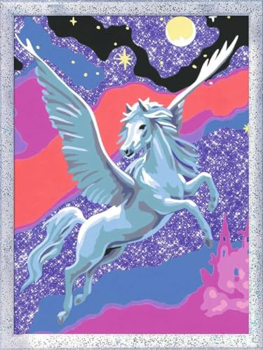 Ravensburger Proud Pegasus Painting Set for Ages 7 and Up - Includes 15 Acrylic Paints, Frame, and Brush