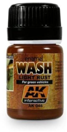 AK Interactive - Enamel Wash Light Rust Green Vehicles # 00046