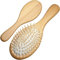 Bambus Haarbürste Holz - umweltfreundliche Holz Haarbürste eckig mit Bambusborsten und sanften Kopfmassage Noppen, Vegan, Große Haar Bürste für Kinder und Erwachsene mit Holzborsten, 26 x 9cm