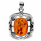 Ostsee-Schmuck Damen-Anhänger 925/000 Sterlingsilber mit Bernstein