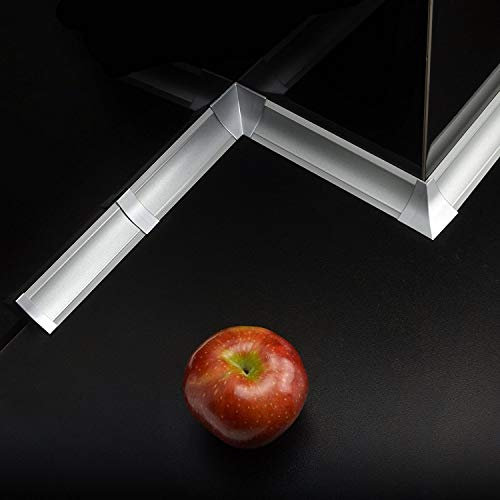 DQ-PP WINKELLEISTE INNENECKE | Aluminium | 23 x 23mm | PVC | Küchenleiste Arbeitsplatte Abschlussleiste Leiste Küche Küchenabschlussleiste Wandabschlussleiste Tischplattenleisten