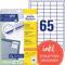 AVERY Zweckform 6121 Universal Etiketten (1.625 plus 325 Klebeetiketten extra, 38x21,2mm auf A4, Papier matt, individuell bedruckbar, selbstklebende Aufkleber mit ultragrip) 30 Blatt, weiß