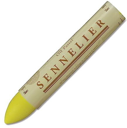 Large Oil Pastel Lemon Yellow