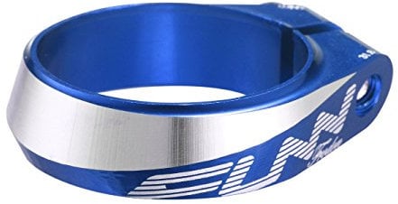 Funn Frodon Morsetto per Sella Imbullonato con diametro interno di 31,8 mm, in lega leggera e resistente, per mountain bike, BMX e bicicletta da strada (Blu).