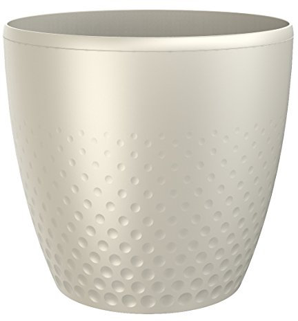 Plastia de Fleurs/Cache-Pot Perla, diamètre 25 cm, Blanc
