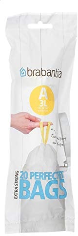 Brabantia 240 x 3 L Litre Bin Liners 12 Rolls 311727 Type Size A Smartfix