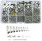 Lollibeads (TM) (1000 Pcs) Silver Plated Barrel Leather Cord Ends Cord End Cap 3mm-12mm, Lobster Clasp 10mm 12mm 14mm,Jump Ring 5mm-8mm, Jump Ring Open Tool and Extension Chains Kits Assorted Pack