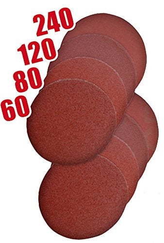 10 Stück Profi Klett- Schleifpapier Set/Schleifscheiben kletthaftend - Ø 180mm - Körnung 80 für Schleifmaschinen und Poliermaschinen - hohe Standzeit - Ungelocht