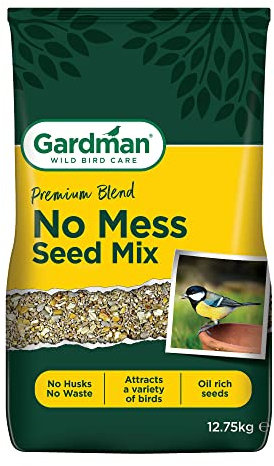 Gardman A05552 No Mess Seed Mix for Wild Birds - 12.75kg, Natural