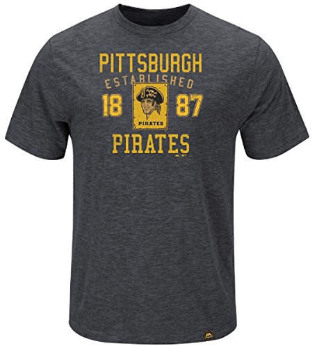 Majestic Pittsburgh Pirates MLB Heads Or Tails Cooperstown Hyper Slub S/S Shirt