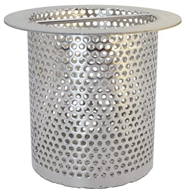 4 Commercial Floor Drain Strainer, 4 Tall, Perforated Stainless Steel