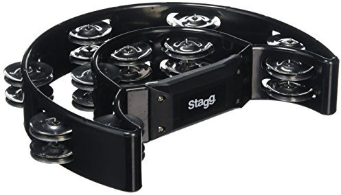 Stagg TAB-1 BK Tamburello a Doppia Mezzaluna, Nero