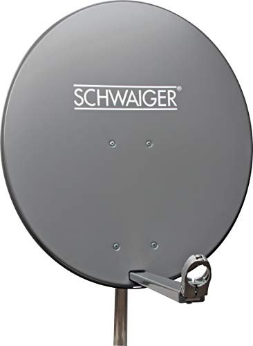 Schwaiger Aluminium Offset-Antenne anthrazit (80 cm)