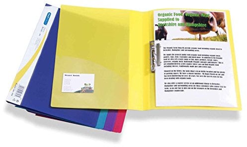 Rapesco 0793 Punchless Clamp Binder Folder, A4, Assorted Colours, Pack of 10