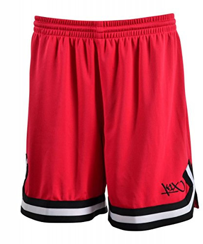 K1X Hardwood Double X Shorts mk2 Basketball kirschrot-schwarz-weiß Damen kirschrot/schwarz/weiß, S