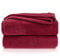 heimtexland Kuscheldecke flauschig Flanell Wohndecke warm Oekotex Tagesdecke Überwurf Sofadecke fusselfrei Fleecedecke Super Soft XXL Decke 220x240 cm Typ380 Bordeaux weinrot