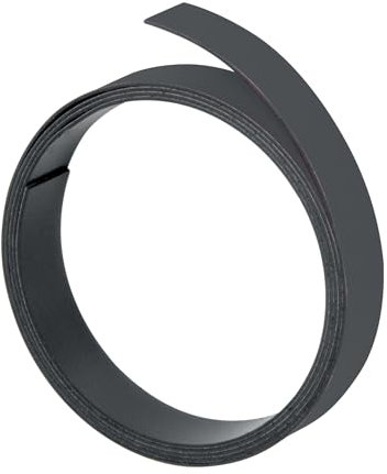 FRANKEN Magnetband, 100 cm x 5 mm, beschriftbar, zuschneidbar, schwarz, M801 10