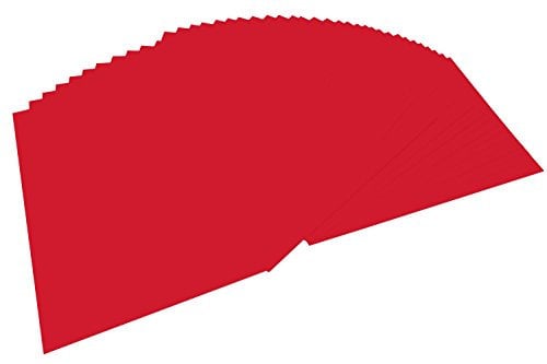 folia 6420 - Tonpapier hochrot, DIN A4, 130 g/qm, 100 Blatt - zum Basteln und kreativen Gestalten von Karten, Fensterbildern und für Scrapbooking
