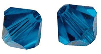 RAYHER 14198387 Swarovski Kristall-Schliffperlen, 3 mm, Dose 50 Stück, nachtblau