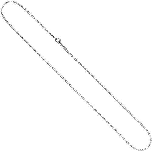 Jobo Damen Venezianer-Kette aus 14 Karat 585 Weißgold 1,5 mm 38 cm
