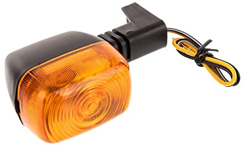 Eckige Blinkleuchte für S53, schwarz (gelber Lichtaustritt)