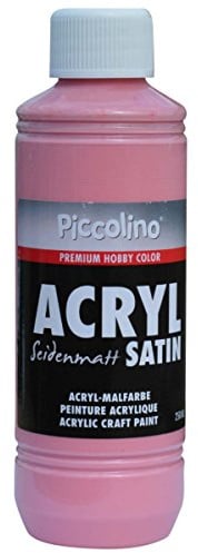 Piccolino Acrylfarbe seidenmatt Alt-Rosa 250ml Flasche Acryl Satin, Premium Hobby Color