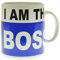 XL 750 ml Tasse I am The Boss Kaffeetasse Kaffeebecher Büro Chef Jumbotasse Mug