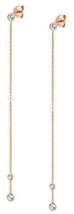 Nomination Damen-Ohrhänger 925 Silber Zirkonia weiß Perle 9.2 cm - 142663/011