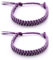 DonDon 2 braccialetti dell'amicizia colorati unisex - Viola