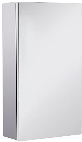 HOMCOM Stainless Steel Wall-mounted Bathroom Mirror Storage Cabinet 300mm (W)
