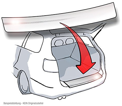 Lackschutzshop Ladekantenschutz passend fr VW Golf 7 / VII Limousine (Typ AU ab BJ 2011) - Chrom/Chrome hochgl„nzend