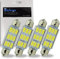 Safego 4 x 42mm LED Canbus 9SMD 5730 Luz Interior de Coche Festón Lámpara Blanco Numero de Canbus c5w luz de la placa del adorno de la boveda del bulbo de 12V Auto-Dome Bombilla