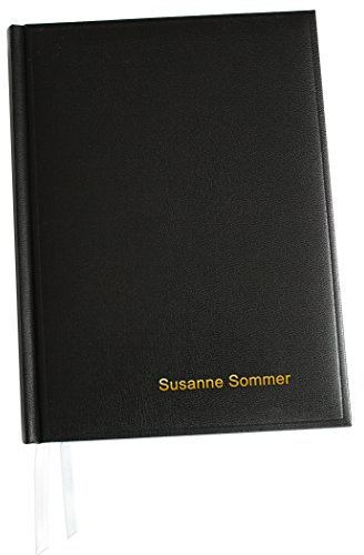 Buchkalender 2026 mit Namensprägung, ca. 15 x 21 cm, jeder Arbeitstag 1 Seite, mit Jahres-Kalender-Übersicht, Ferienkalender und Feiertagen