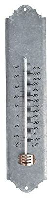 Thermomètre géant de jardin - 50 cm - Argenté