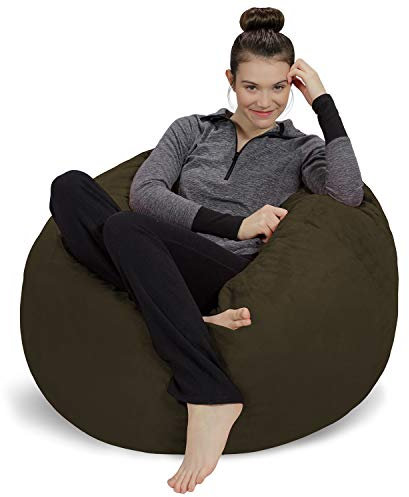 Sofa Sack L-Das Neue Komforterlebnis Sitzsack mit Memory Schaumstoff Füllung-Perfekt zum Relaxen im Wohnzimmer oder Kinderzimmer-Samtig weicher Velour Bezug in Talismangrün