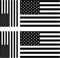 SAFIRMES 6 x Vinyl-Aufkleber, für Auto / Motorrad, Koffer, Laptop, Motiv: US-Flagge, Schwarz & Weiß