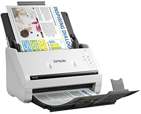 Epson Workforce DS-530 Scanner-Papiereinzug, 600 x 600 DPI, A4, Schwarz, Weiß – Scanner (215,9 x 6096 mm, 600 x 600 DPI, 30 Bit, 24 Bit, Papiereinzug, Schwarz, Weiß)